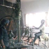 borewell drilling, borewell cleaning inside the residential