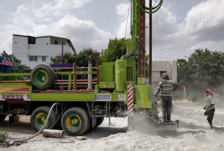 domestic drilling and borewell at the residential construction and home